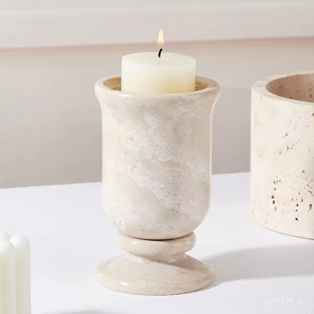 อาหารค่ําธรรมชาติ High-End Marble Simple ธูป Burner ตกแต่งเชิงเทียน Candlelight โมเดิร์นหัตถกรรมตกแต