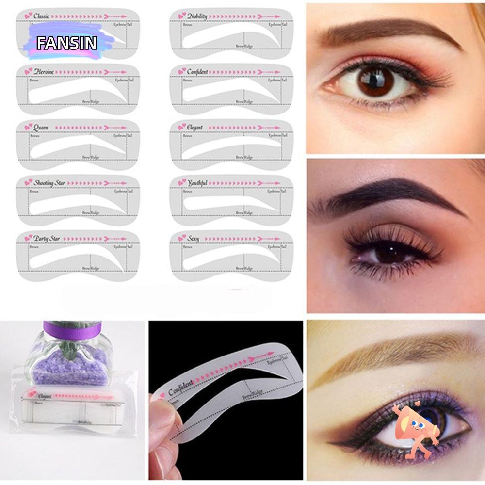 FANSIN Eyebrow Stencil Template Women Eye Makeup Tools