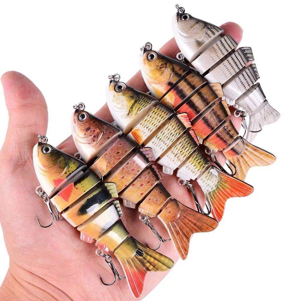 Swimbait เหยื่อปลอม 6 ข้อต่อ 10 ซม. / 16g เหยื่อจมน้ำ ว่ายน้ำเหมือนจริง Lure ตกปลา ส่งไวจากไทย
