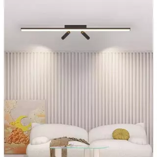 ไฟติดเพดาน LED ไฟเส้นพร้อมสปอตไลท์ ปรับได้ 3 สี โมเดิร์น สำหรับทางเดิน ร้านค้า ห้องแต่งตัว