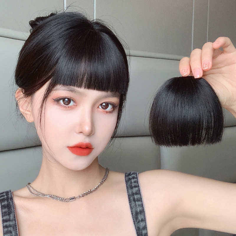 Qi Bangs สติกเกอร์วิกผมชิ้นหญิงหน้าผาก Leave Bangs หญิง Patch การ์ตูน Ping Bangs Air Bangs วิกผม Ban