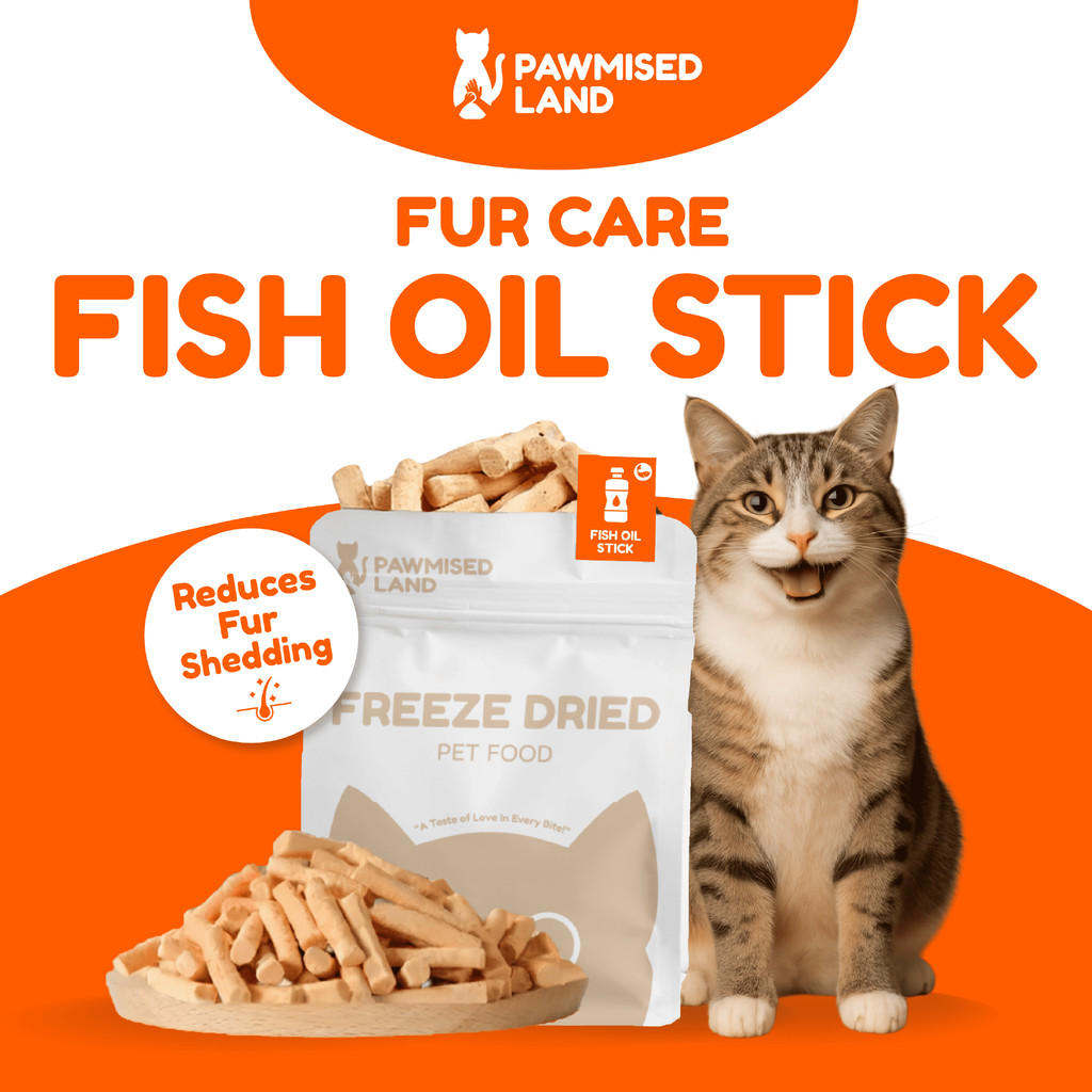 PawmisedLand Catty Munchies - แท่งน้ํามันปลา - ฟังก์ชั่นซีรีส์ - ฟรีซดราย 125g อาหารสัตว์เลี้ยง อาหา