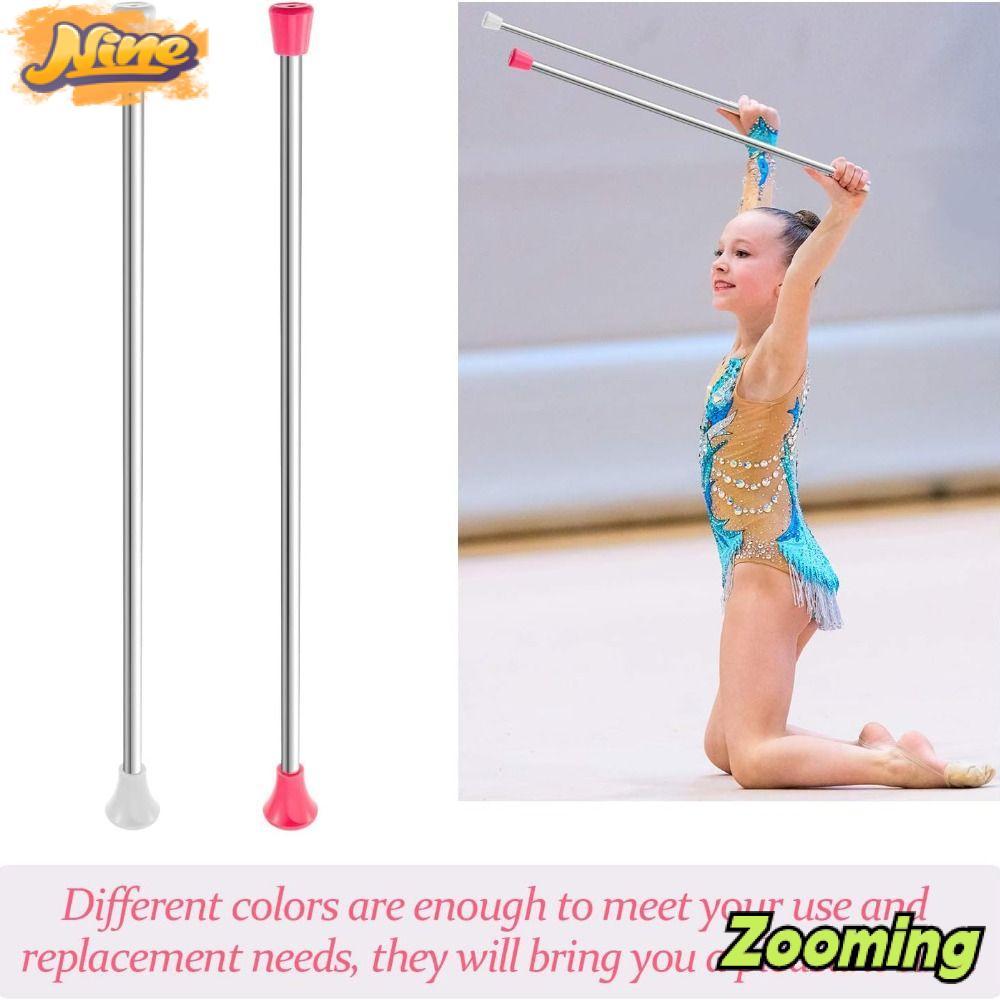 ZOOMING Twirling Baton สแตนเลส น้ำหนักเบาทรงสมดุล สุ่มสี เหมาะสำหรับการแสดงศิลปะการเต้นรำและพาเหรด