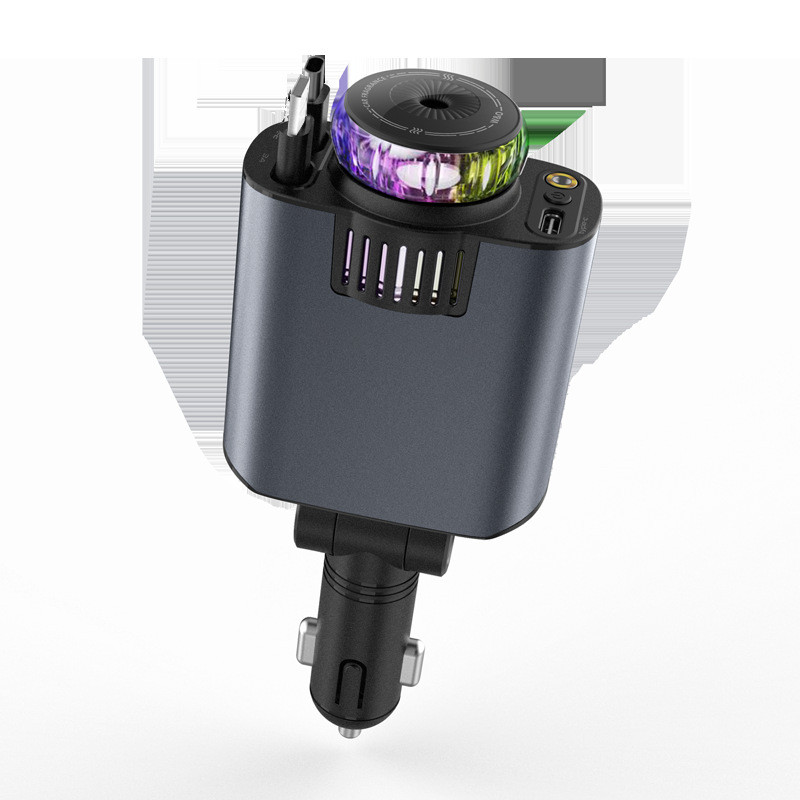 120W Super Charger Car Charger Aromatherapy บรรยากาศ Starry Sky Top Multifunctional Retractable Cabl