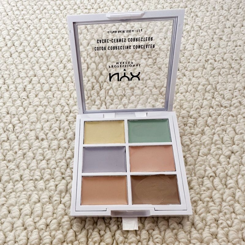 เวอร์ชั่นอเมริกัน NYX สีหกสีสีคอนซีลเลอร์ Palette คอนซีลเลอร์สิว Mark Handy เครื่องมือไฮไลท์ Brighte
