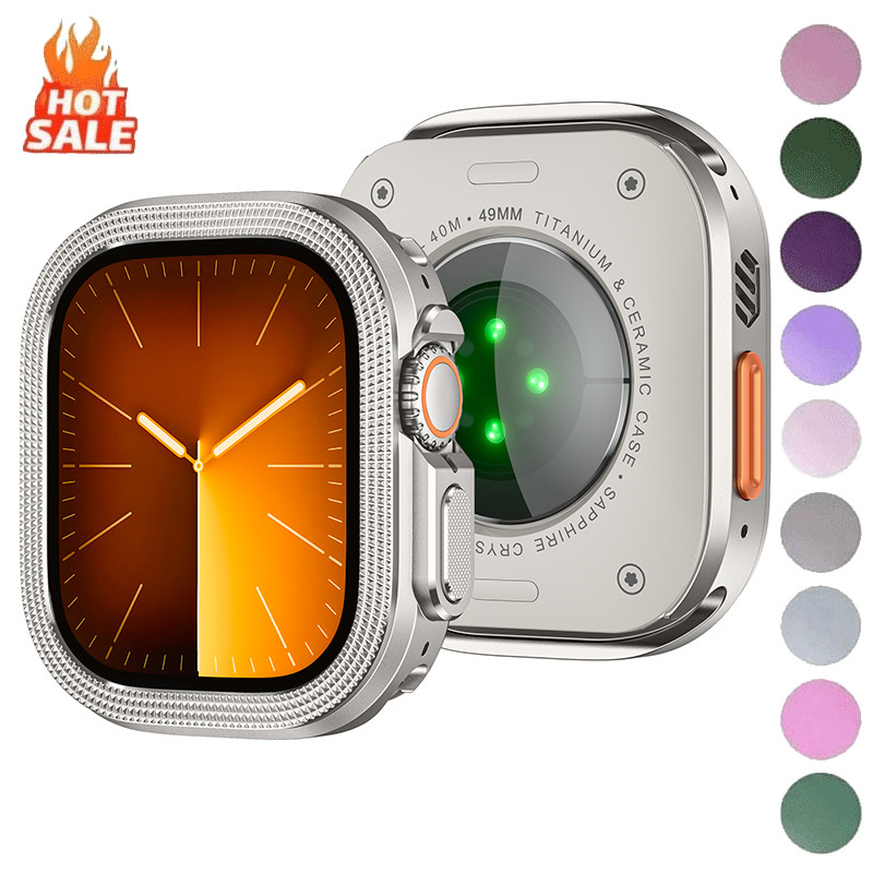 หรูหรา 2-in-1 โลหะนาฬิกาป้องกันกรณีกันกระแทกป้องกันกันชนสําหรับ Apple Watch Ultra 1 2 3 49 มม.
