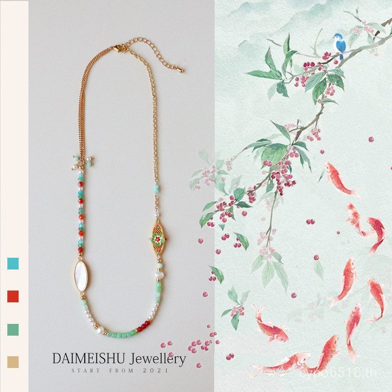 ประณีต Multipalmine Shell High-End แฟชั่น Clavicle Original ดอกไม้แฟชั่นสร้อยคอจีน Niche นวัตกรรมโซ่