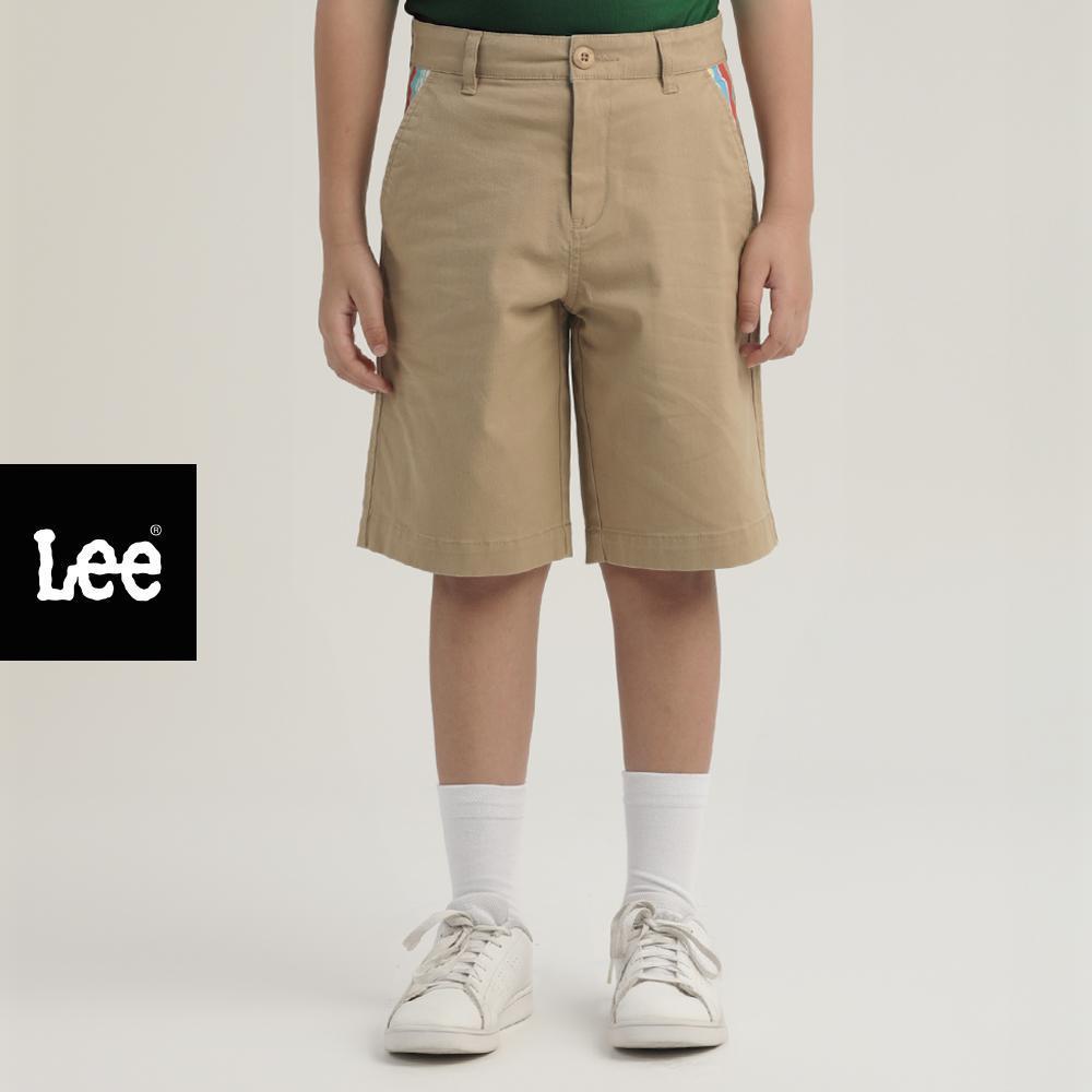 LEE KIDS กางเกงขาสั้นเด็กผู้ชาย คอลเลคชั่น Lee x Akid From Yesterday ทรง รุ่น LK F325BSHON19 - สีเบจ