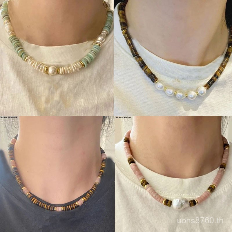 เครื่องประดับหยกธรรมชาติ Niche Tiger Clavicle Chain อารมณ์ผู้ชายผู้หญิง Match choker ออกแบบสร้อยคอน้
