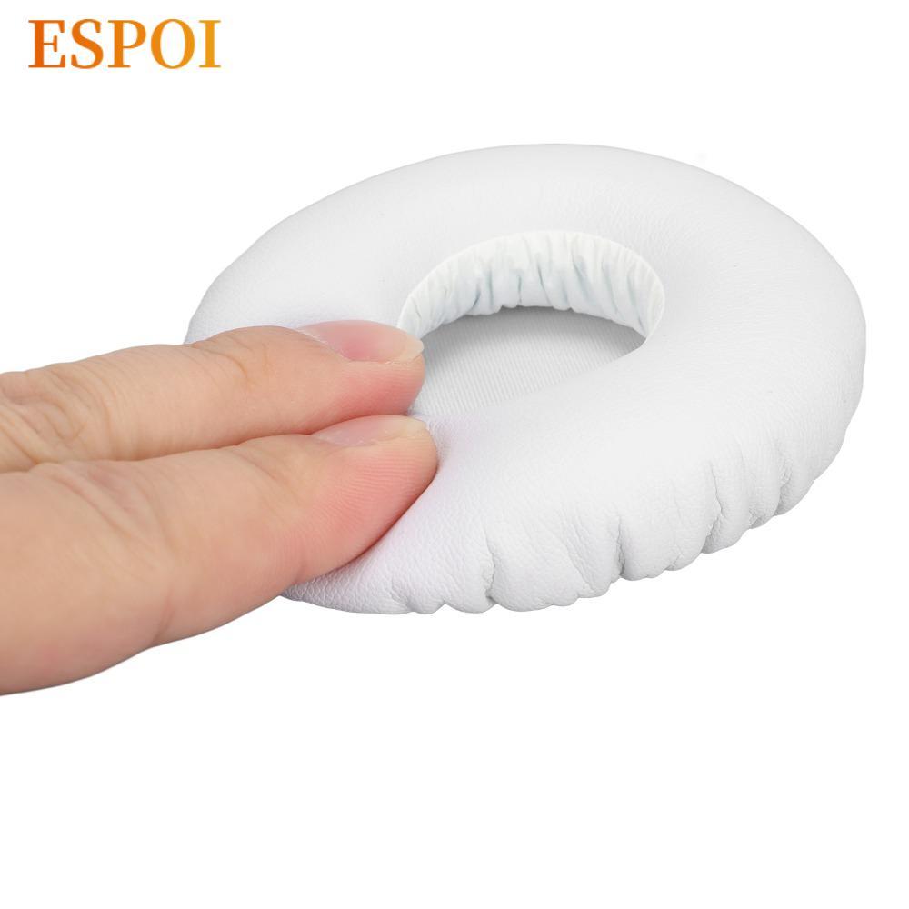 ESPOI 2PCS เปลี่ยนแผ่นรองหูฟัง,หนังนุ่มและสบายเสียงแยกหู, ที่ครอบหูสําหรับ E40 E40BT หูฟังไร้สายบลูท