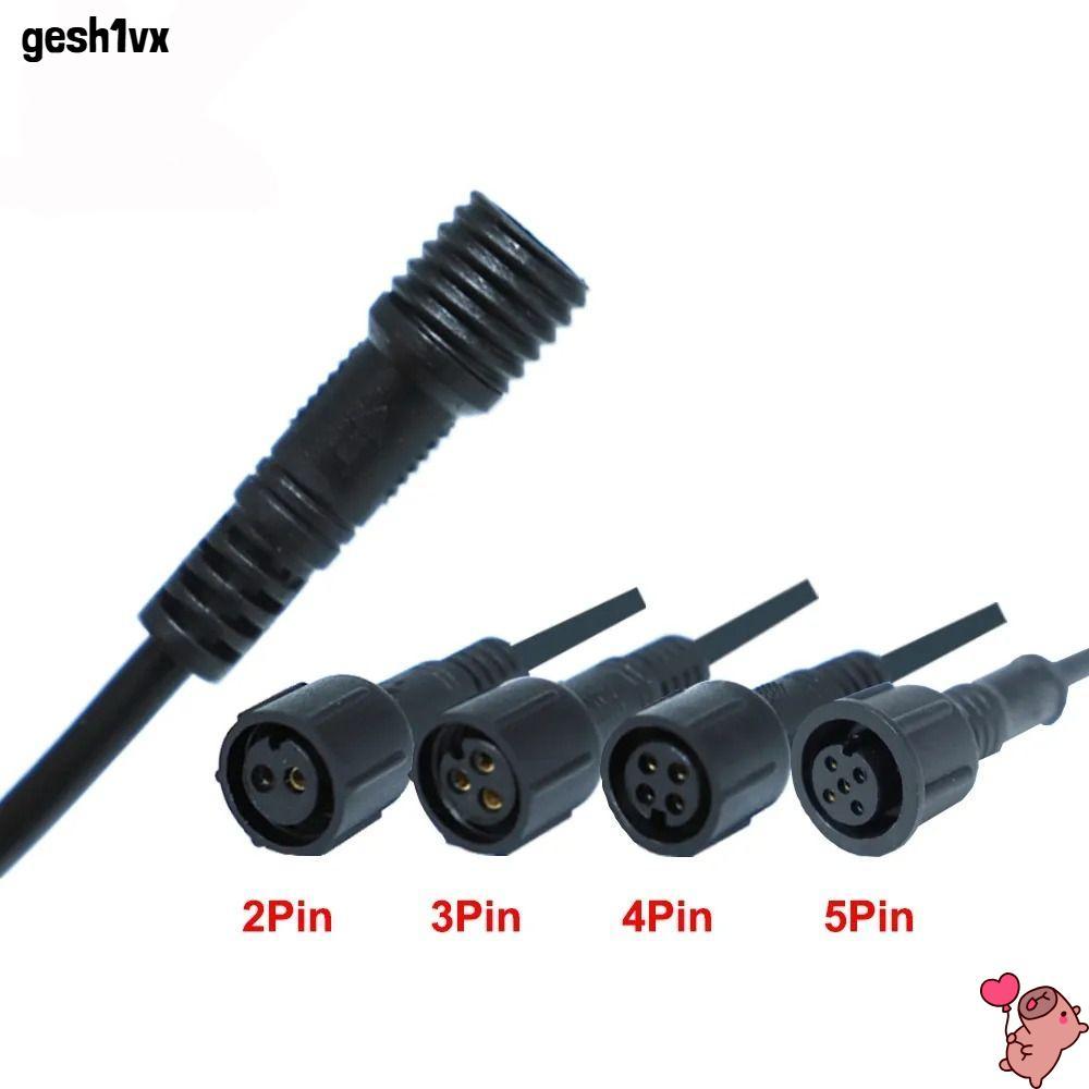 LOLLIPOP ชายหญิง LED Connector,สายสีดํา 20 ซม.2Pin 3Pin 4Pin แจ็ค, 2Pin 3Pin 4Pin IP67 สายไฟกันน้ํา 