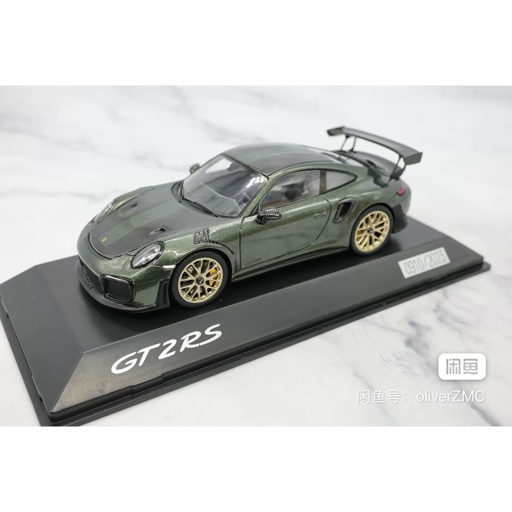 Spark 1/43 Porsche 911gt2rs 911 gt2 rs Oak Green, Porsche Original Factory Package แพ็คเกจเดิม Flawl