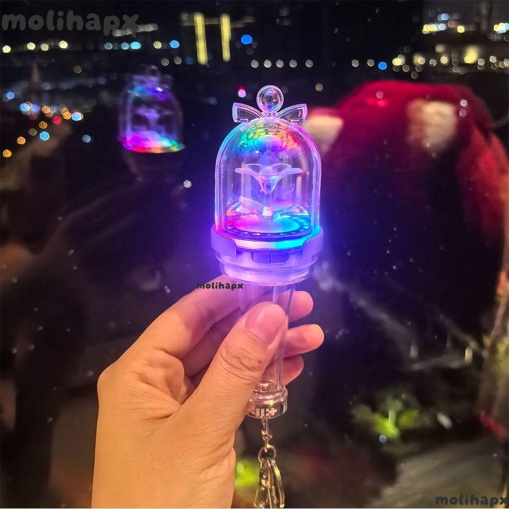 MOLIH Kpop Idol Lightstick, Glow Feature พวงกุญแจรุ่น MINI Glow Stick, พัดลมคอลเลกชัน MINI จี้ออกแบบ
