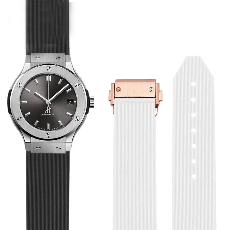 Watch Accessories for HUBLOT BIG BANG Silicone Waterproof Women Watch Strap Rubber Bracelet wristban