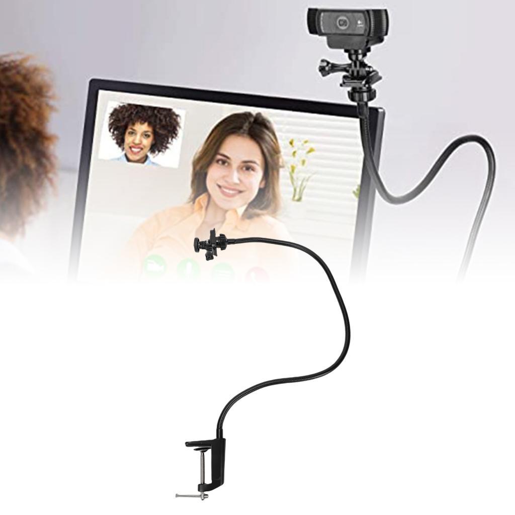 Sudi Wisoqu เว็บแคมขาตั้ง Gooseneck โต๊ะ Mount Arm สกรู 1/4 นิ้ว 360 หมุนสําหรับ C922 C930e C920S C9