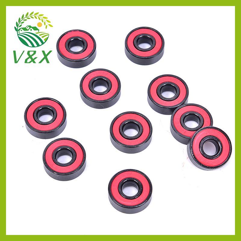 [Snowth] 10 ชิ้น/เซ็ต 608 2RS Bearing Deep Groove Steel Sealed Ball Bearings 608RS 608-2RS [zkm]