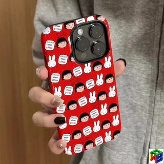 Cherry Maruko สําหรับ Samsung A16/A17/A06/A07/A25/A26/A36/A37/A54/A55/A56/A57 2-in-1 การ์ตูน Niche Hard Case