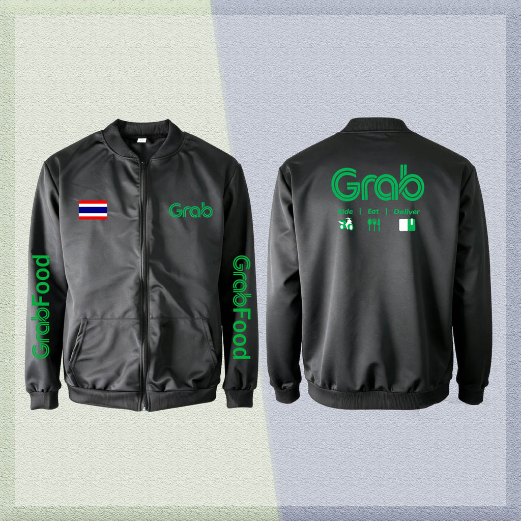 Printed Jacket Grab Team Zipper Jacket *Printed Pattern* in Black -5 Styles M-3Xl
