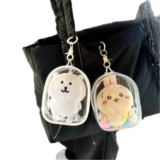 Self-deprecation Bear ตุ๊กตาผ้าฝ้าย Carrier กระเป๋า 10 ซม. Usagi & Pochi กระเป๋ากลางแจ้ง 12 ซม.ถุงเก็บกันฝุ่น