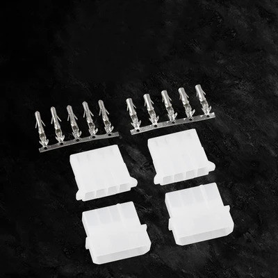10 ชุด ATX / EPS Molex 5.08 mm 4 Pin ชาย / หญิง Power Connector Housing + ขั้วสําหรับคอมพิวเตอร์ ATX EPS Power