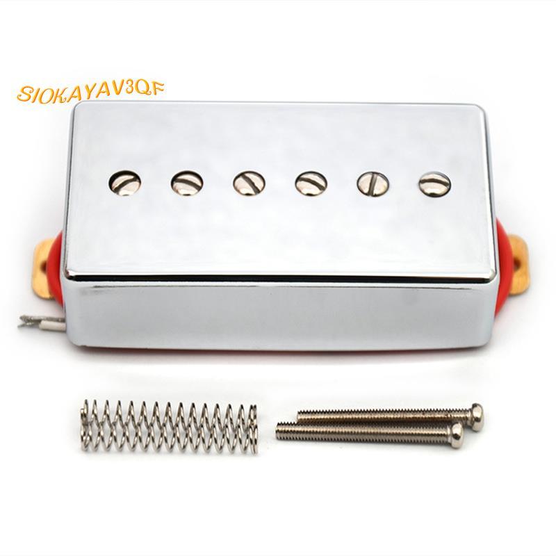 P90 สไตล์กีตาร์ไฟฟ้า Humbucker-Sized Single Coil Pickup พร้อมสกรูปรับได้ 6 ชิ้น, 50 มม.