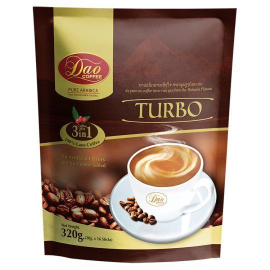 [สินค้าส่งด่วน] ดาวกาแฟ 3อิน1 เทอร์โบ 20ก.X16ซ. DAO COFFEE 3IN1 TURBO 20G.X16S.