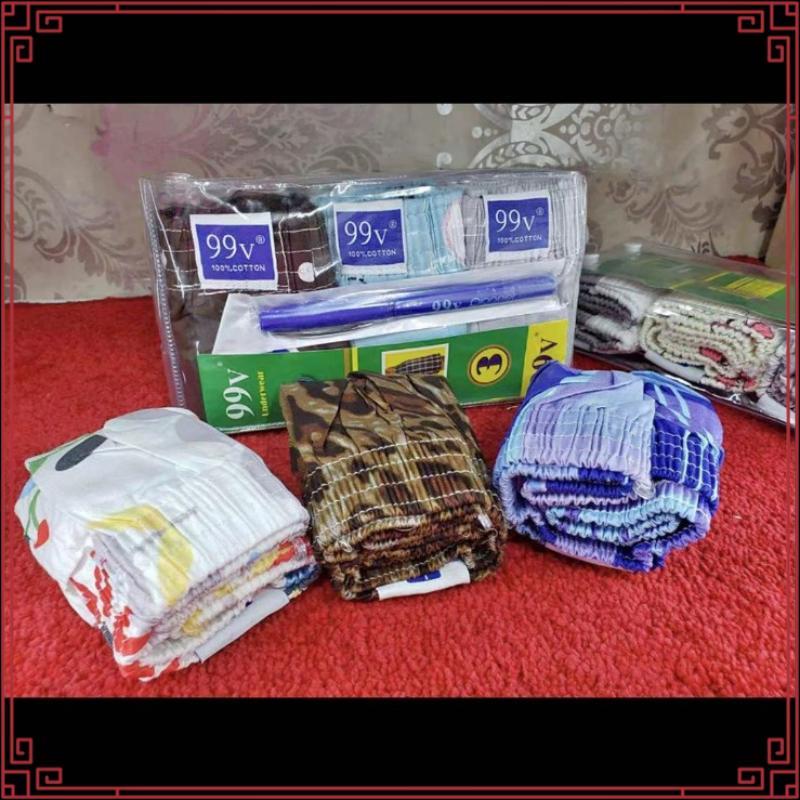 ELLE HOMME INNER WEAR BOXER เนื้อผ้า 100% COOTON สวมใส่สบาย ขอบเอวติดเนม ELLE HOMME - KPX1006