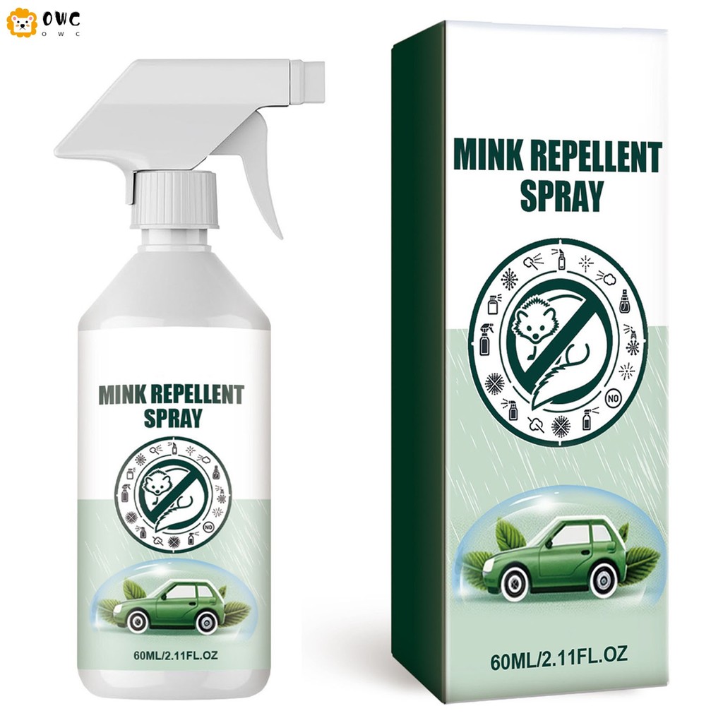 ช่องเครื่องยนต์รถยนต์ Ermine Repellent สเปรย์สูตรพืชธรรมชาติบริสุทธิ์สําหรับห้องครัวห้องนอนในร่ม