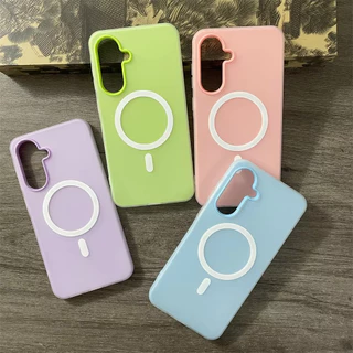 เคสเคลือบสีลูกกวาด For Samsung A57 A37 A17 A07 A56 A16 A06 A36 A35 A55 A54 A53 A26 S26 Ultra พร้อมปกอ่อนเชือกเส้นเล็ก