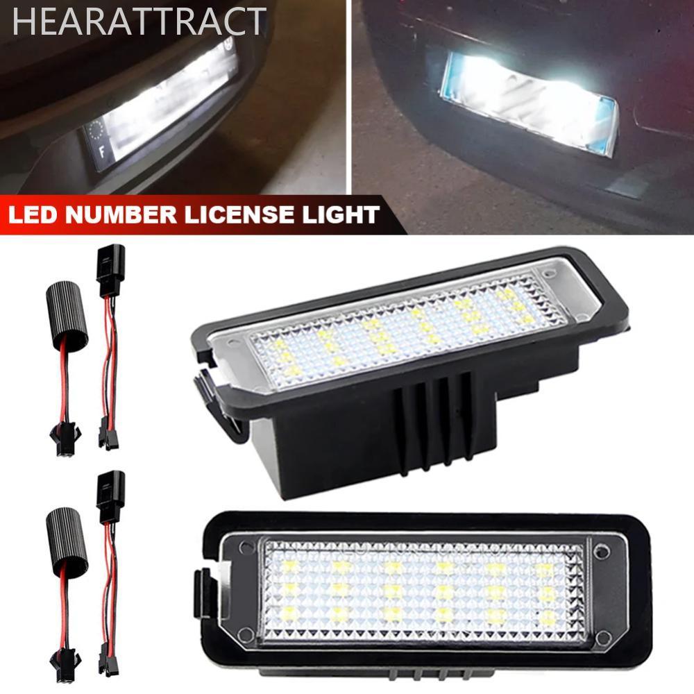 HEARATTRACT รถด้านหลังใบอนุญาตจํานวนแผ่น SMD LED โคมไฟ CANbus สําหรับ VW Passat B6 CC Eos Golf 4 5 6