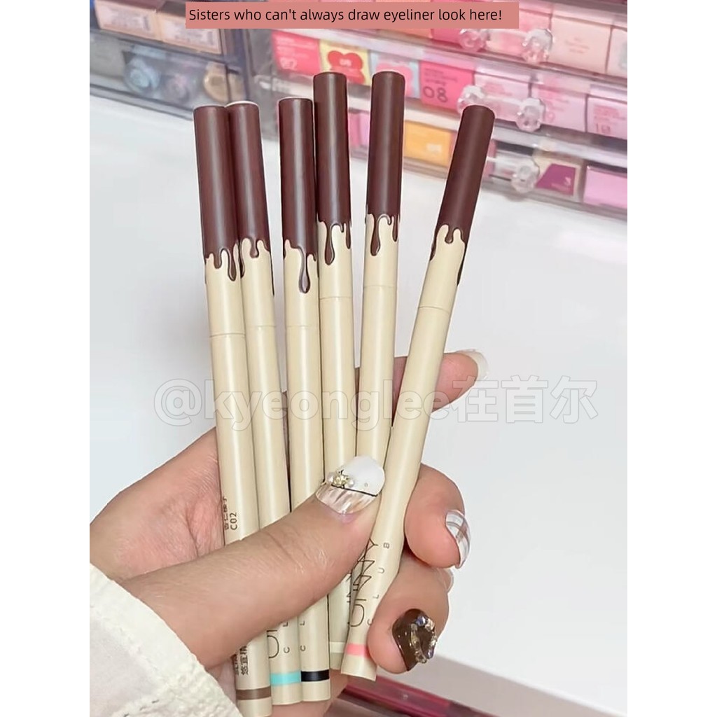 อายไลเนอร์ eyeliner อายไลน์เนอร์กันน้ำ Unny Eyeliner Glue Non-Smudge เวอร์ชั่นใหม่ Wine Red Natural 