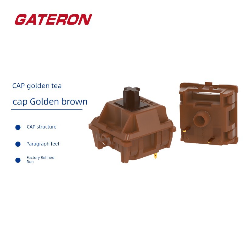 keyboard keyboard mechanical คีบอร์ด GATERON GATERON หมวก Golden Tea Axis v2 ย่อหน้า Feel cap โครงสร