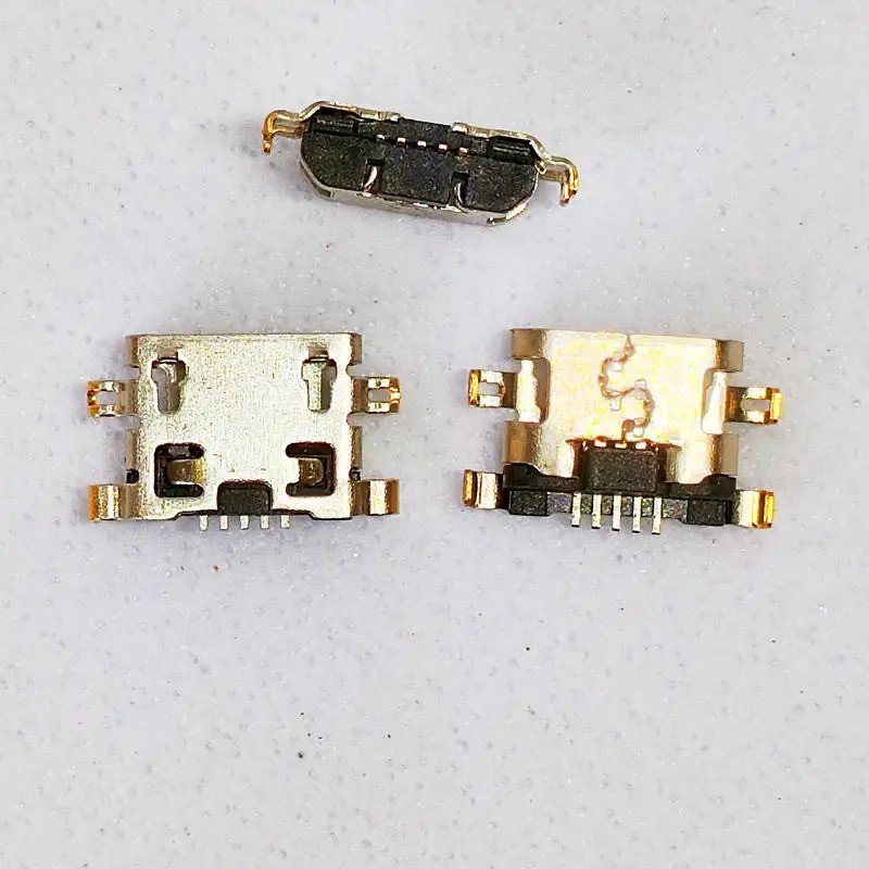 100pcs Micro USB Connector 5pin ชาร์จพอร์ต Dock สําหรับ Moto E6S Lenovo A360T A320T A5860 ZOPO ZP100