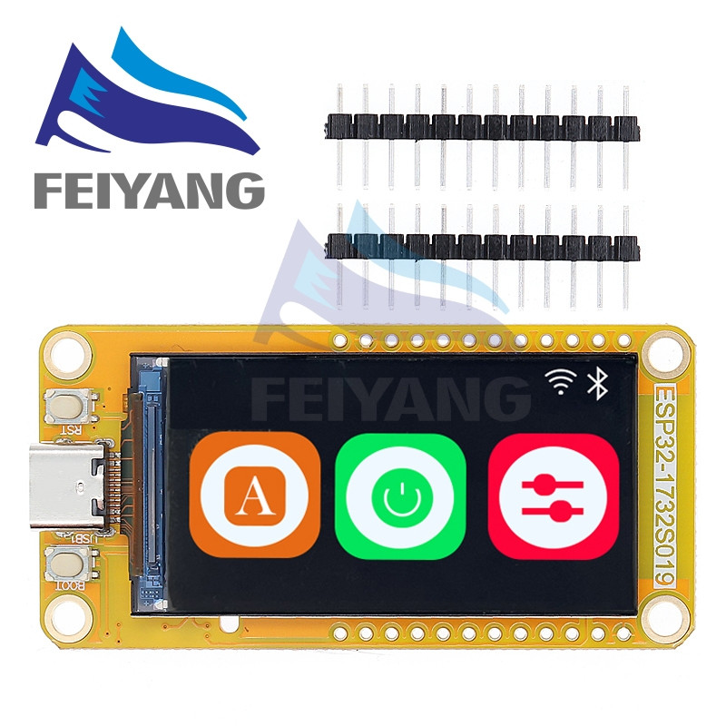 Esp32-s3 hmi 8m ไฟฉายโฮโลแกรม 16m wifi & bluetooth 1.9 "170 * 320 1.9 นิ้ว ips tft หน้าจอ lcd