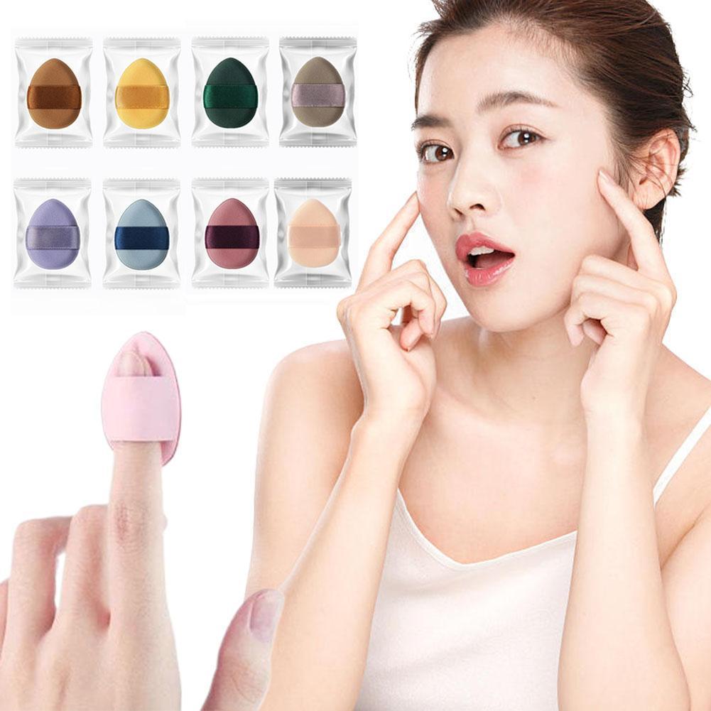 MALORYE Mini Finger Puff Sponge Cosmetic Cushion ปลายนิ้วพัฟ D7i5 แต่งหน้า N8r9
