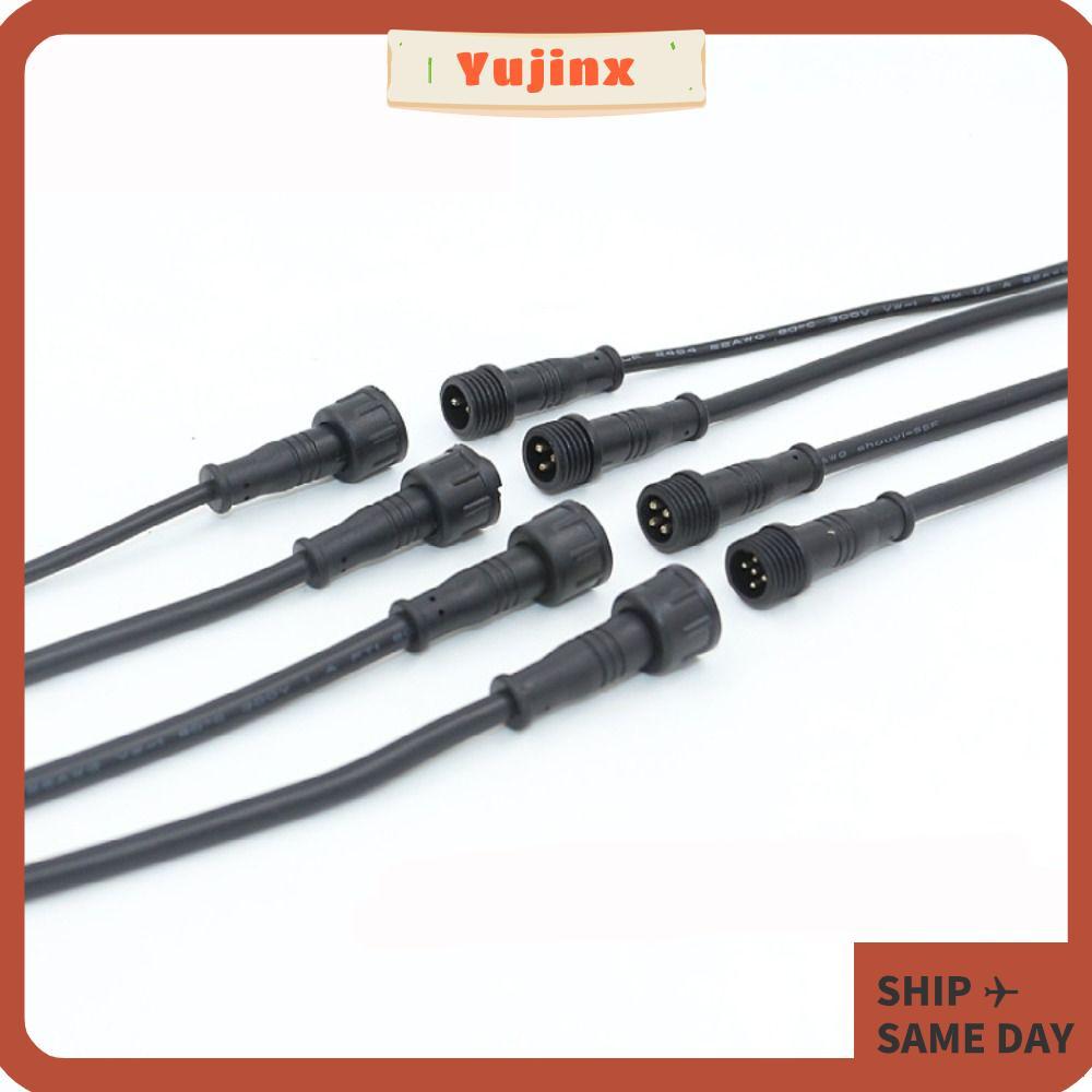 YUJINX 2Pin 3Pin 4Pin แจ็ค, IP67 20 ซม.ชายหญิง LED Connector, สายสีดํา 2Pin 3Pin 4Pin สายไฟกันน้ํา L