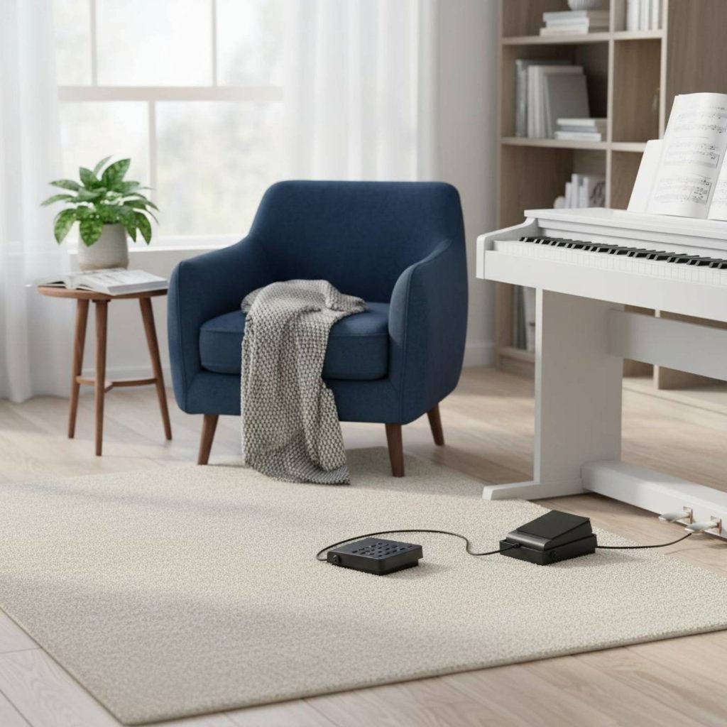 Polarity Switch เปียโนดิจิตอล Sustain Pedal Non-Slip Design เครื่องดนตรีอุปกรณ์เสริมยาว 1.56m สําหรั