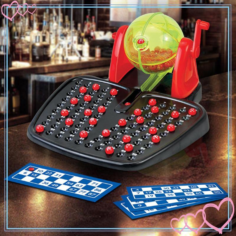 [meteor2] Family Bingo Lotto Game Bingo Machine Toy for Adult Entertainment Game Bar