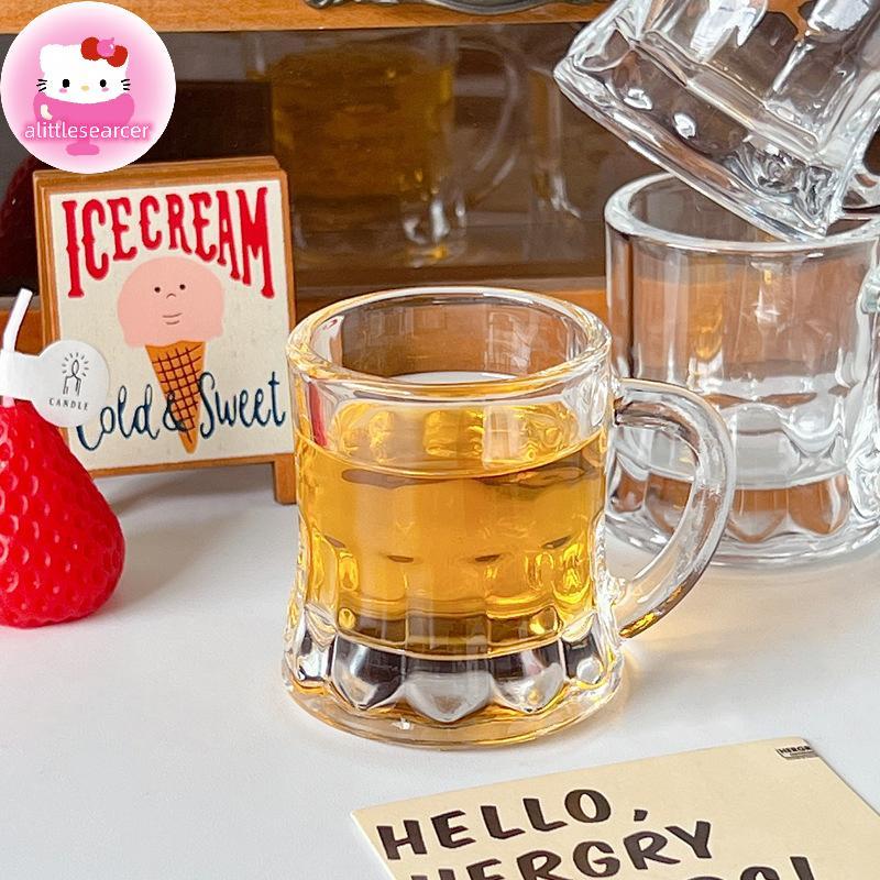 Alittlesearcer 1PC 2oz เบียร์ถ้วยขนาดเล็กจับพลาสติก Whisky Mini สําหรับปาร์ตี้แก้ว Barware ห้องครัวรับประทานอาหารบาร์บ้านสวนตกแต่ง EN