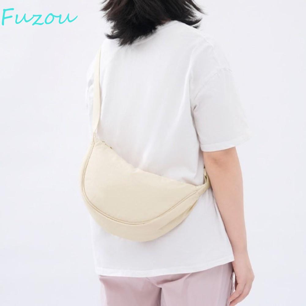 FUZOU Nylon Hobos Bag, Nylon Large Capacity Shoulder Bag, Fashion Dumpling Bag Crossbody Solid Color