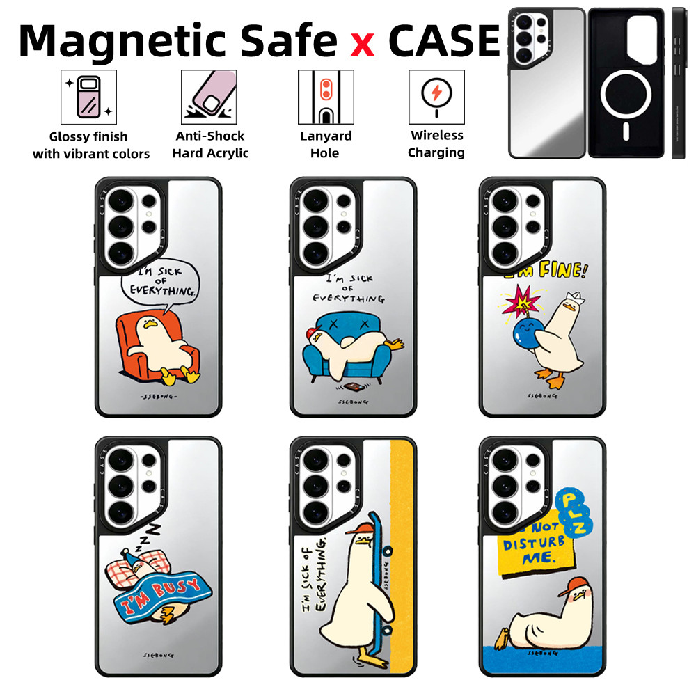 Samsung Galaxy S26 S25 S24 S23 S22 Ultra Plus เคสโทรศัพท์Ssebong KimCASE กระจกแม่เหล็กปลอดภัยปลอกกันกระแทกความต้านทานฝาครอบป้องกัน