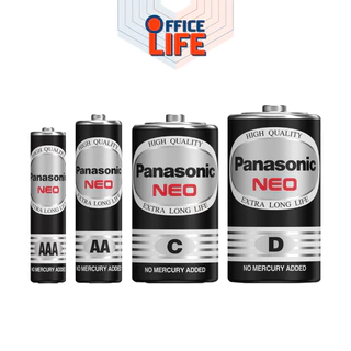 [มี สคบ. ของแท้] Panasonic (พานาโซนิค) ถ่าน ก้อนเขียว / ก้อนดำ รุ่น Gold / NEO ขนาด AA / AAA / C / D ( 1 แพ็ค )