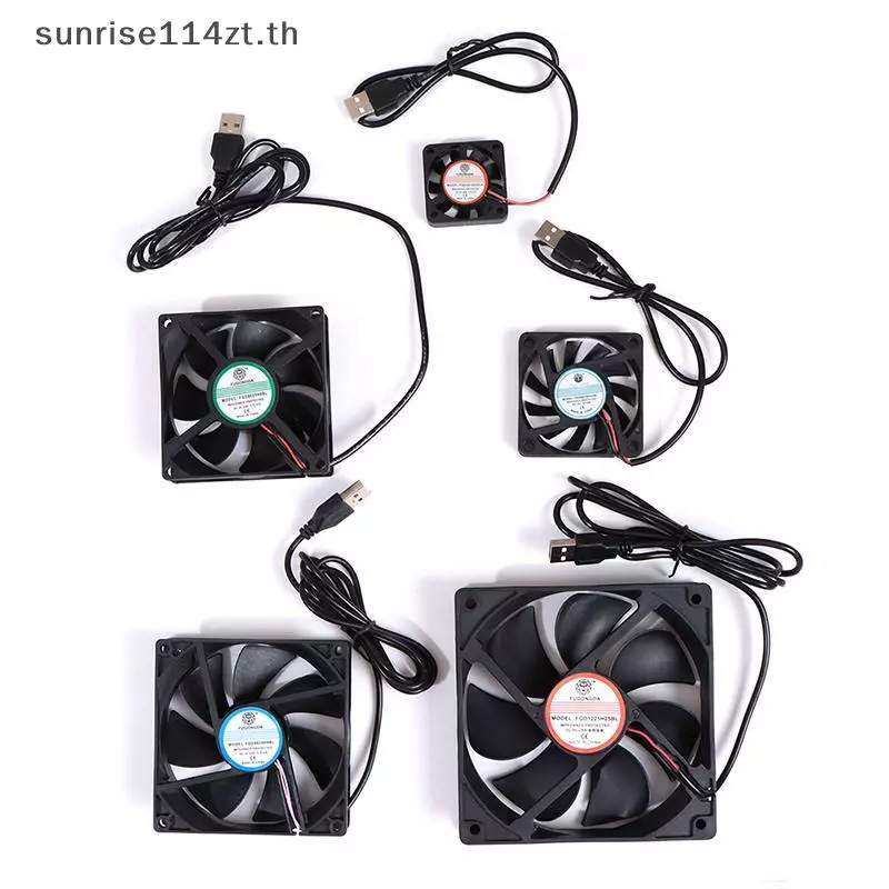 SSTH DC 5V USB แบริ่งแขนไร้แปรงถ่าน Fenputer PC Silent Cooler พัดลมระบายความร้อน Lot.