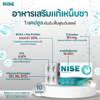 NISE [ 2 แถม1กล่อง] นิส ฟื้นฟูบำรุงประสาทและสมอง ดูแลมือชา เท้าชา เหน็บตะคริว มาตรฐานสากล