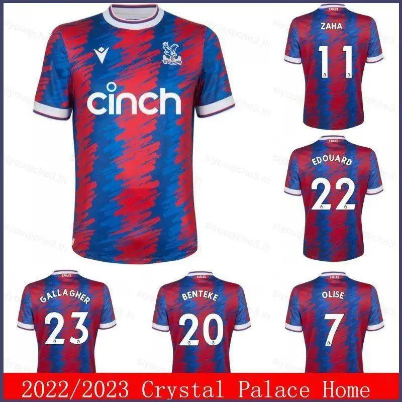 เสื้อฟุตบอล Crystal Palace Home 2022-2023 Zahae Gallagher Edward Benteke Olise เสื้อฟุตบอลรุ่น YS3 G