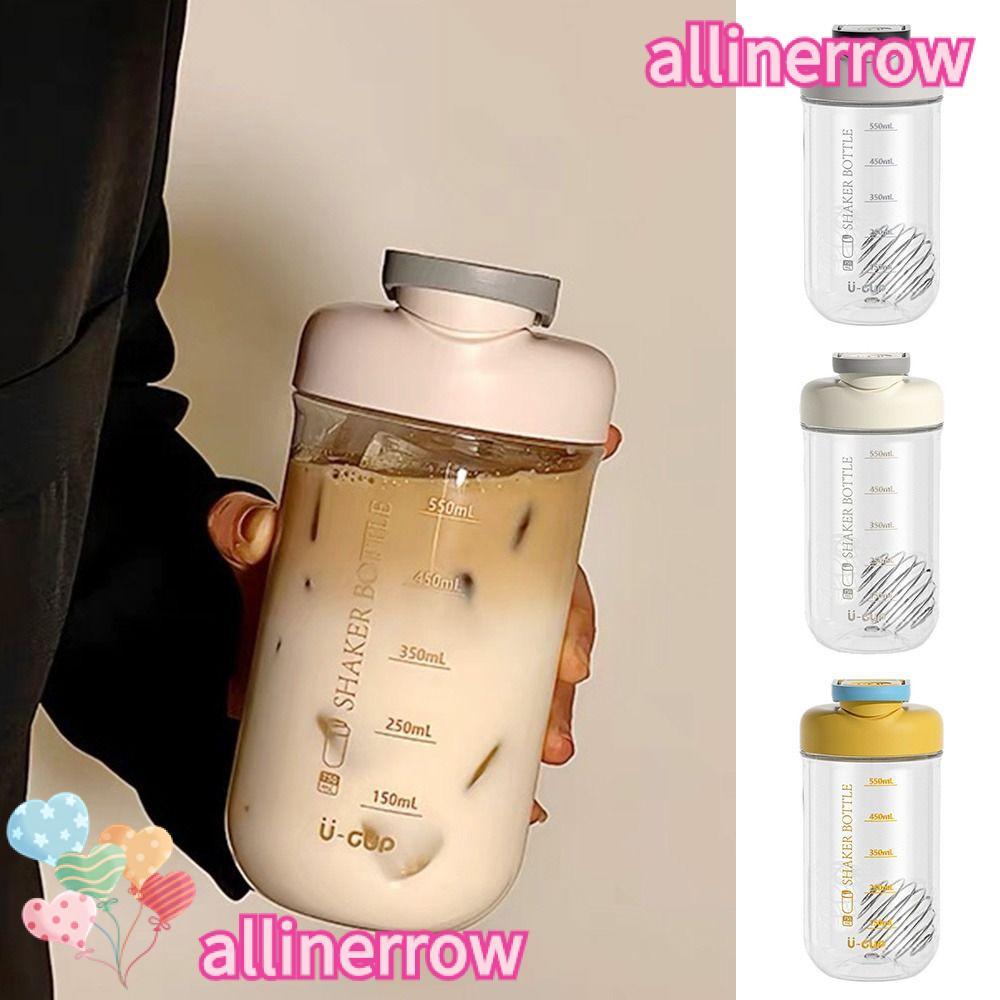 ALLINERROW ถ้วยเชคเกอร์, ถ้วยน้ําสร้างสรรค์หรูหรา, ขวดเขย่าโปร่งใส 750 มล