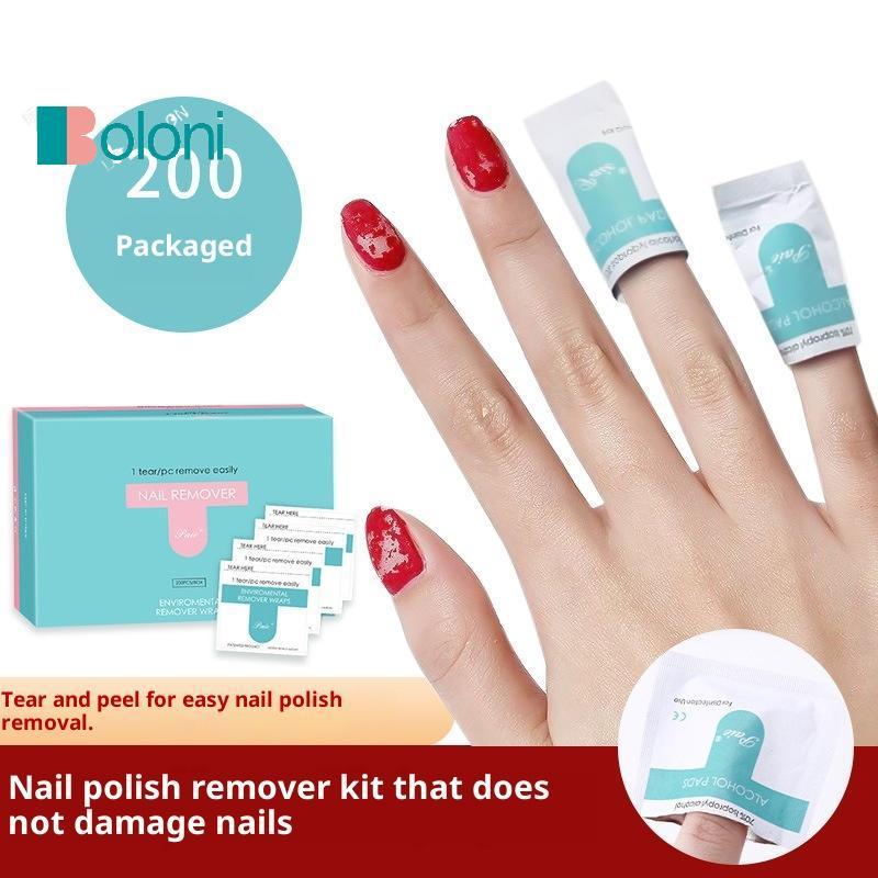 [Boloni] Professional Gel Polish Remover Wipes ทําความสะอาดเล็บ Wipes Polish Remover แผ่นกระดาษเล็บท
