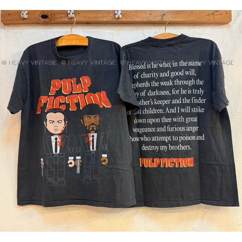 PULP FICTION Toy Quentin's Movie Y2K Bio Washed เสื้อวินเทจ เสื้อหนัง heavy vintage shirt