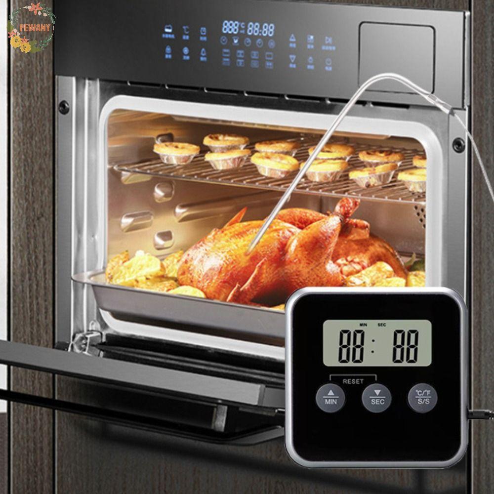 PEWANY เครื่องวัดอุณหภูมิอาหารดิจิตอล, Timed Long Probe BBQ เครื่องวัดอุณหภูมิเนื้อ, Gadgets ครัวกัน