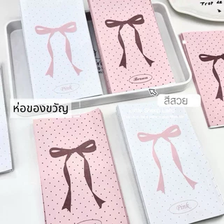 ถุงกระดาษ ถุงกระดาษของขวัญ ลาย โบว์ลายจุด ขนาด11*20cm ราคา10ชิ้น